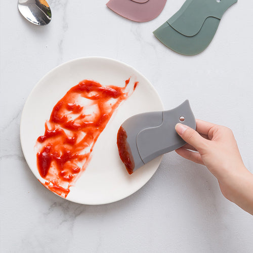 Load image into Gallery viewer, Cute Penguin Shape Baking Soft Blade Scraper Oil Dish Plate Scraping Kitchen Gadget Dirty Stains Cleaning Wiping Board Squeegee Kitchen Gadgets
