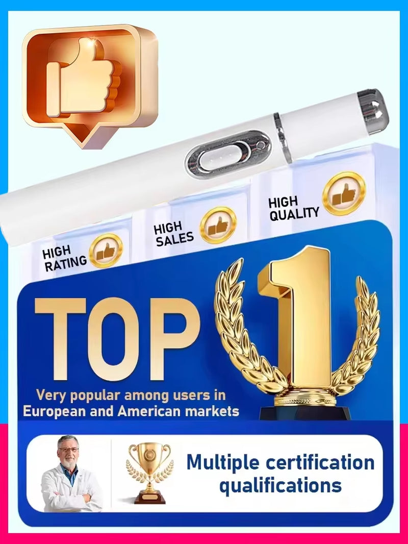 Wart Care Tools，Hot Selling Blue Light Pen to Solve Body Warts