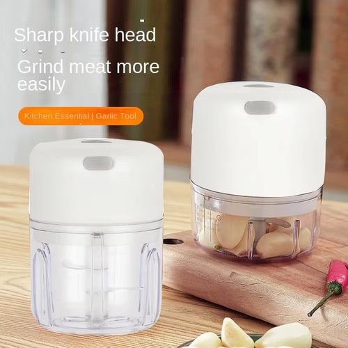 Load image into Gallery viewer, Multifunctional Electric Garlic Chopper 100/250Ml Portable Vegetable Grinder Onion Mixer Mashing Machine for Kitchen
