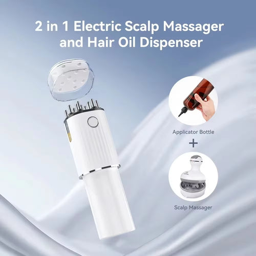 Load image into Gallery viewer, 3 in 1 Electric Vibrating Hair Oil Applicator&amp;Scalp Massager Red Lights with 70Ml Storage Hair Treatment Growth Applicator
