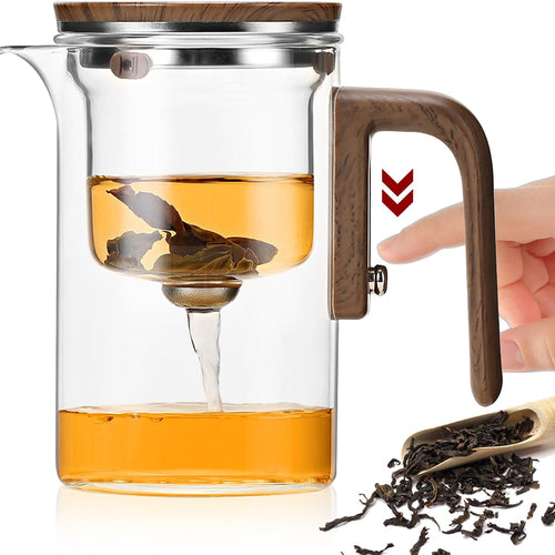 Load image into Gallery viewer, Teapot Glass,Creative Witchcraft Magic Tea Pot,Detachable Loose Tea Glass Tea Infuser,Teapot for Brewing Flower Tea (600ML)
