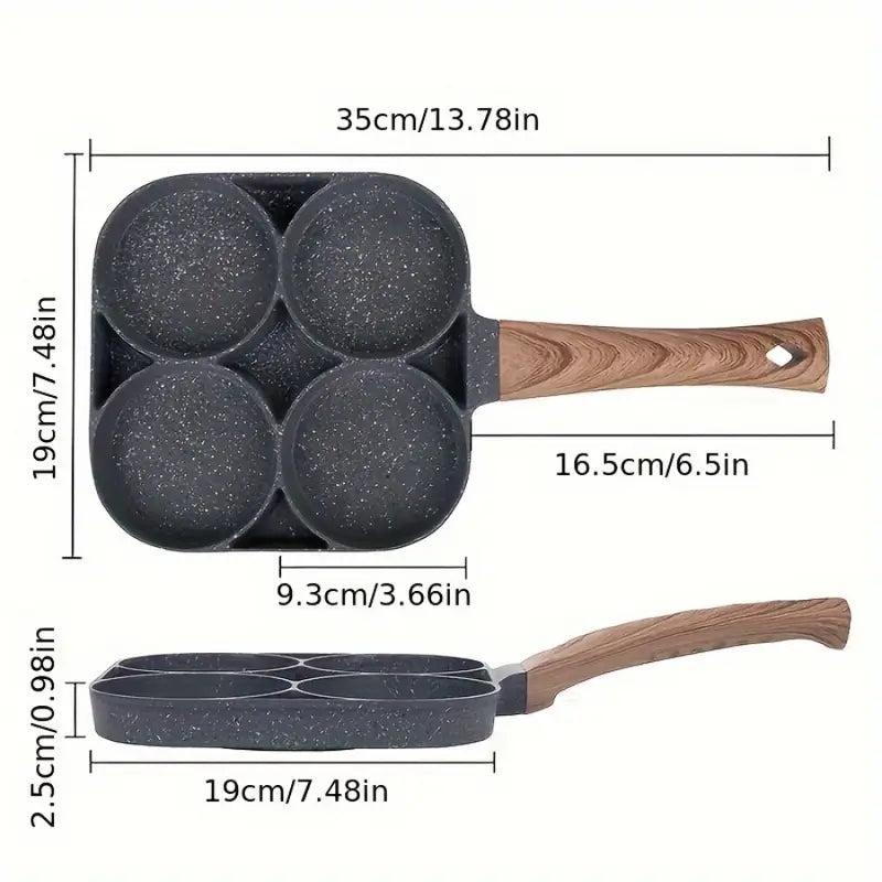 Egg Pan, 4 Cup Egg Pans Nonstick