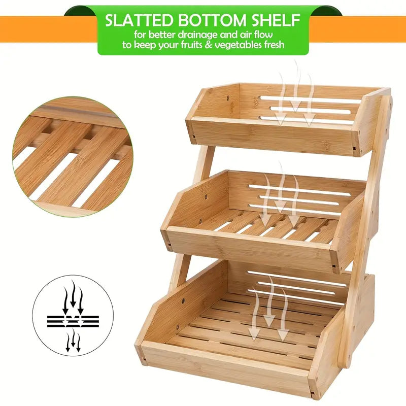 3 Tier Bamboo Fruit Holder