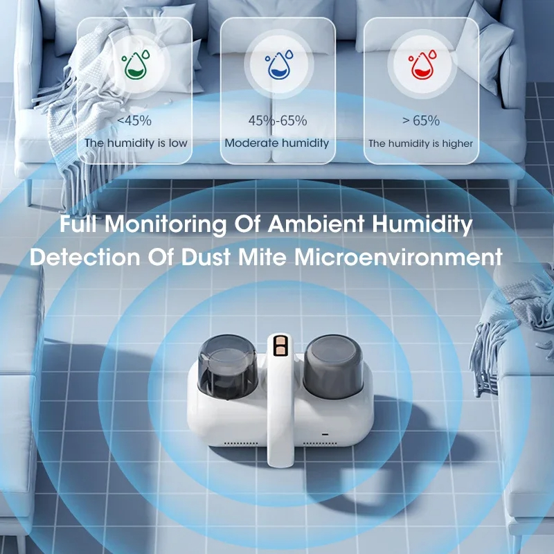 Cordless Mattress Vacuum Mite Remover with 2 Filters
