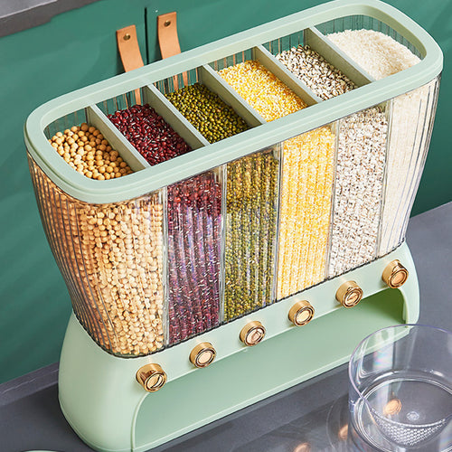 Kitchen Grains Separate Storage Box Compartment