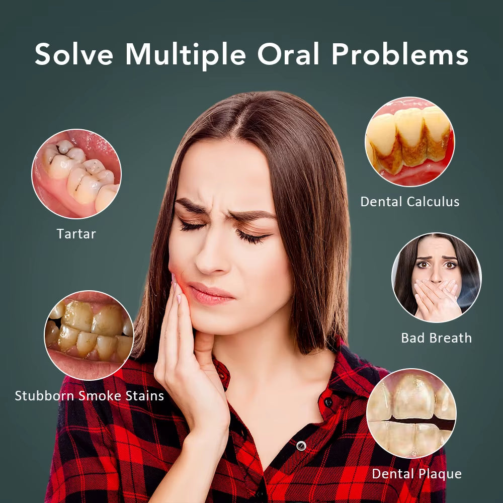 Visual Ultrasonic Teeth Cleaner Calculus Plaque Remover 3 Modes Ultrasonic Dental Scaler for Tooth Cleaning Whitening Oral Care