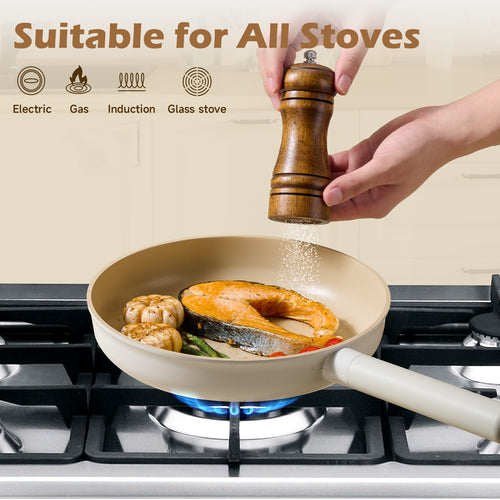Load image into Gallery viewer, 16-Piece Non-Stick Ceramic Cookware Set – Induction &amp; Oven Safe
