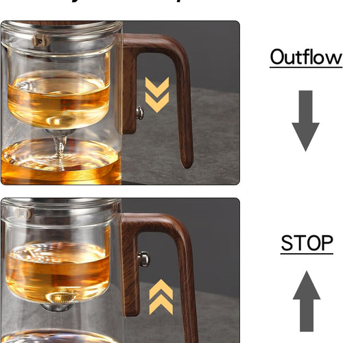 Load image into Gallery viewer, Teapot Glass,Creative Witchcraft Magic Tea Pot,Detachable Loose Tea Glass Tea Infuser,Teapot for Brewing Flower Tea (600ML)
