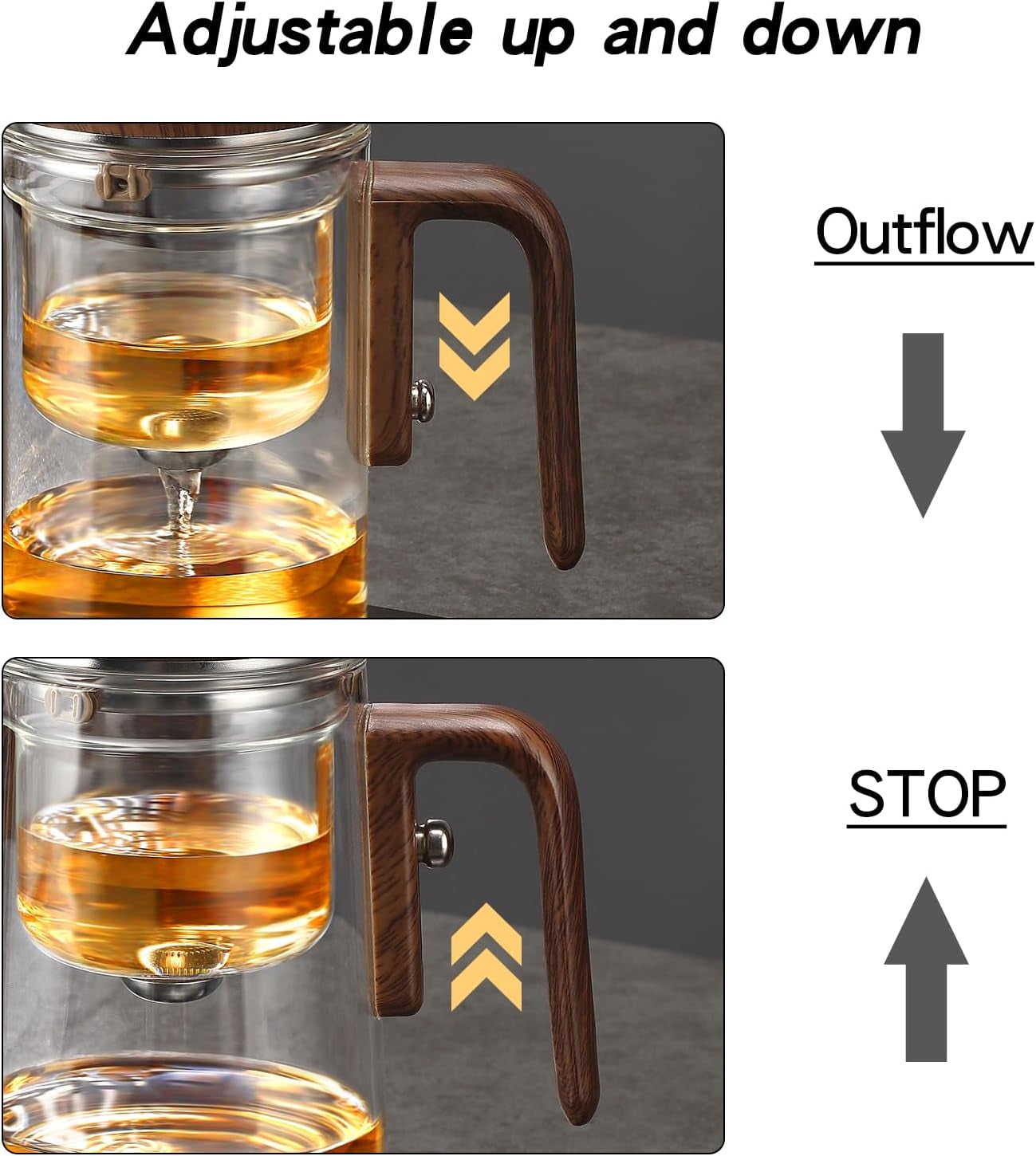 Teapot Glass,Creative Witchcraft Magic Tea Pot,Detachable Loose Tea Glass Tea Infuser,Teapot for Brewing Flower Tea (600ML)