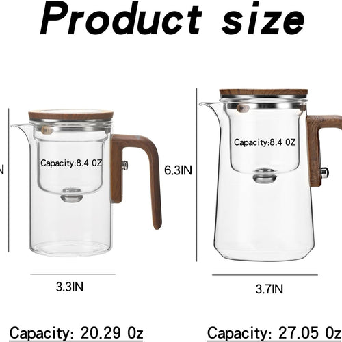 Load image into Gallery viewer, Teapot Glass,Creative Witchcraft Magic Tea Pot,Detachable Loose Tea Glass Tea Infuser,Teapot for Brewing Flower Tea (600ML)
