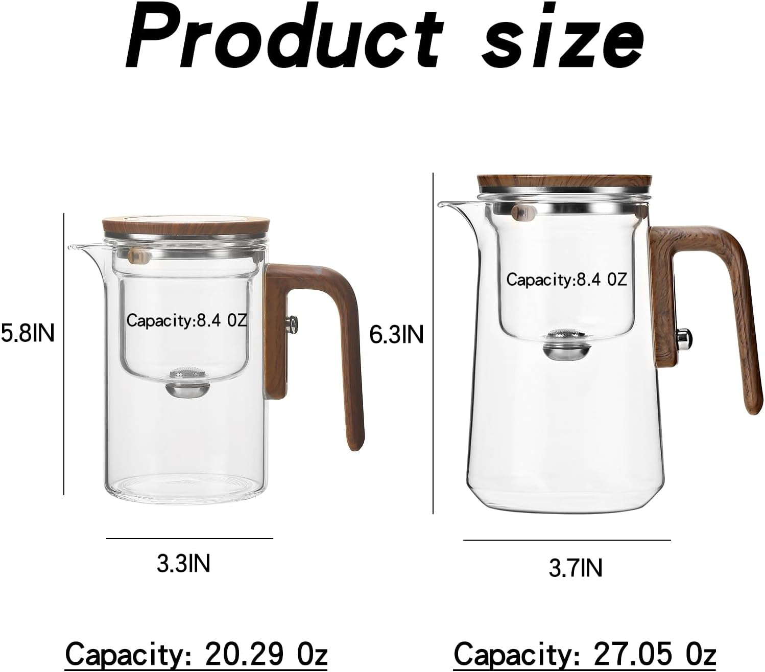 Teapot Glass,Creative Witchcraft Magic Tea Pot,Detachable Loose Tea Glass Tea Infuser,Teapot for Brewing Flower Tea (600ML)