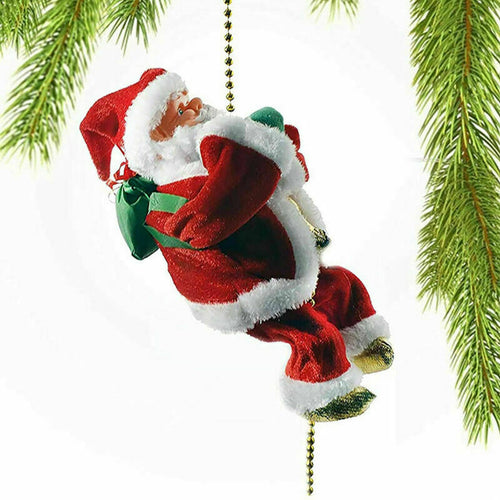 Load image into Gallery viewer, Electric Christmas Santa Claus Climbing Rope Ladder Musical Toy Xmas Gift Decor
