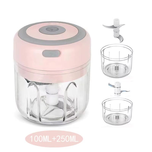 Load image into Gallery viewer, Multifunctional Electric Garlic Chopper 100/250Ml Portable Vegetable Grinder Onion Mixer Mashing Machine for Kitchen
