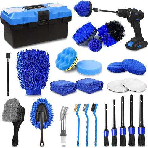 Load image into Gallery viewer, Portable Electric Drill Brush Set – Home &amp; Car Cleaning
