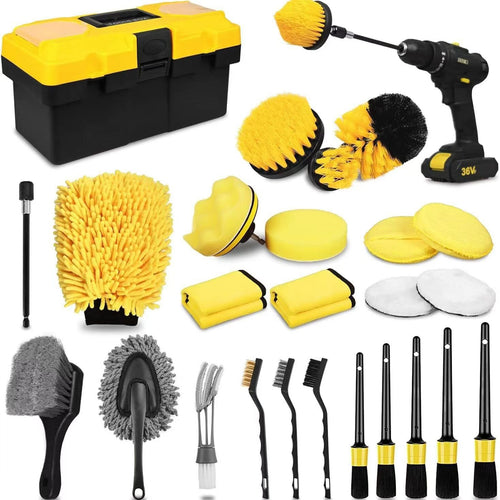 Load image into Gallery viewer, Portable Electric Drill Brush Set – Home &amp; Car Cleaning
