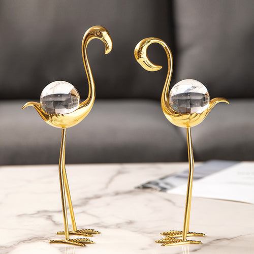 Load image into Gallery viewer, Flamingo Crystal Ball Light Luxury Home Decoration
