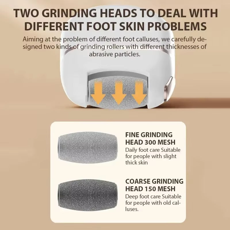 Rechargeable Electric Foot Grinder Dead Skin Remover Calluses Feet Scrubber Electric Foot File Dry Dead Cracked Foot Care Repair