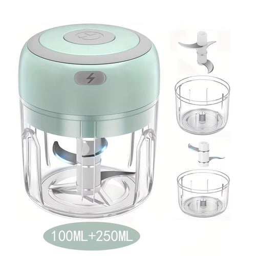 Load image into Gallery viewer, Multifunctional Electric Garlic Chopper 100/250Ml Portable Vegetable Grinder Onion Mixer Mashing Machine for Kitchen
