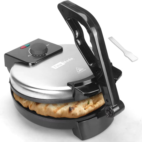 Load image into Gallery viewer, Compact 10'' Roti Maker Machine, Electric Tortilla Press with Detachable Handle, Chapati Maker Machine, Burrito Maker, Prensa Pa

