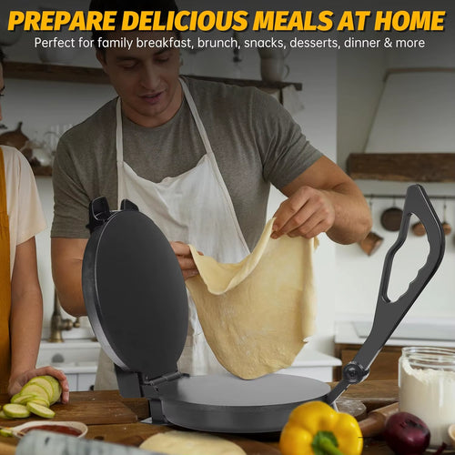 Load image into Gallery viewer, Compact 10'' Roti Maker Machine, Electric Tortilla Press with Detachable Handle, Chapati Maker Machine, Burrito Maker, Prensa Pa
