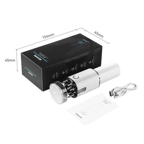 3 in 1 Electric Vibrating Hair Oil Applicator&Scalp Massager Red Lights with 70Ml Storage Hair Treatment Growth Applicator