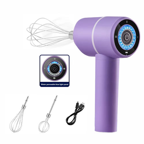 Load image into Gallery viewer, Portable Blender Mixer Kitchen Milk Frother Egg Beater Cake Baking Kneading Mixer Hand Mixer Electric Bamboo Whisk Matcha Brush
