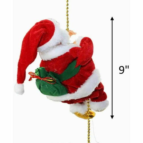 Load image into Gallery viewer, Electric Christmas Santa Claus Climbing Rope Ladder Musical Toy Xmas Gift Decor
